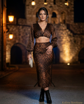 LEONA | Leopard Komplet — Crop Top + Maxi Suknja