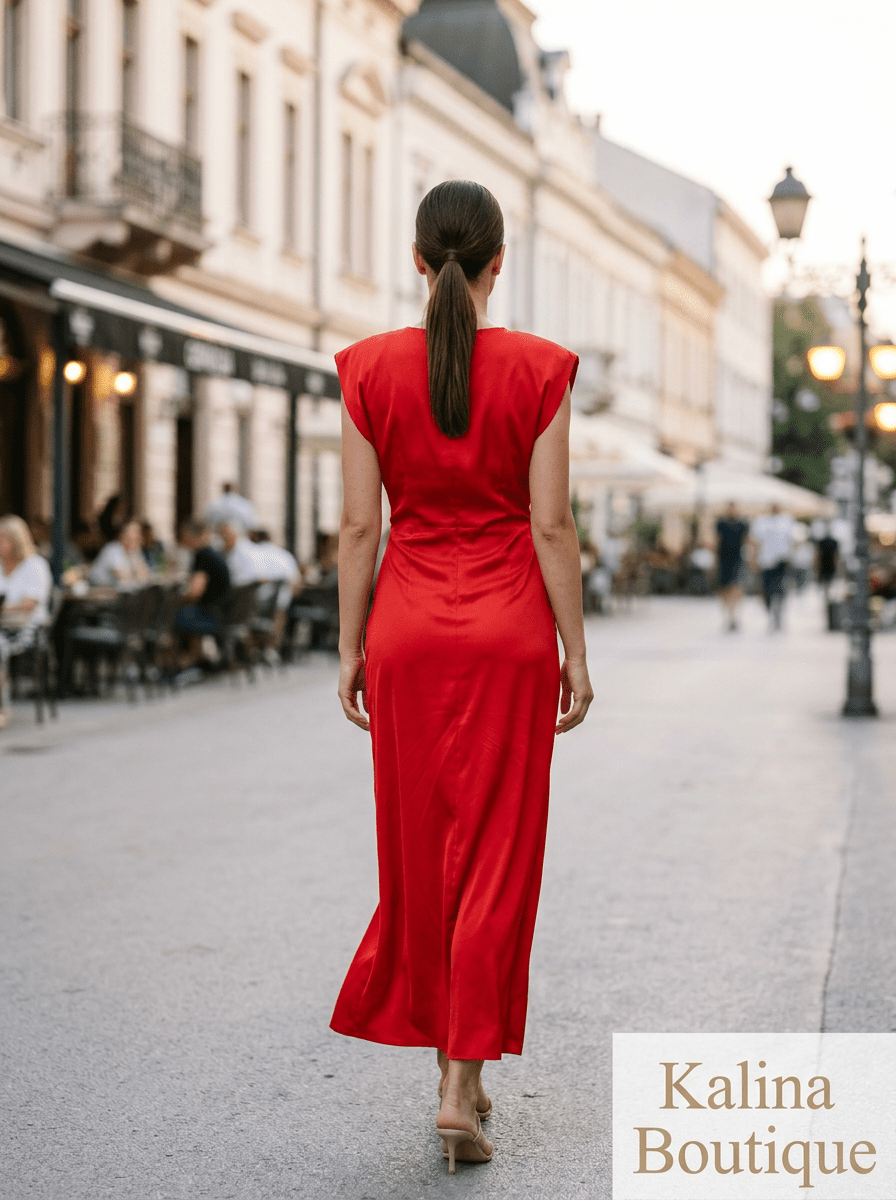 MIA | Maxi Haljina sa Twist Detaljem — Crvena