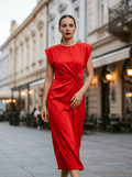 MIA | Maxi Haljina sa Twist Detaljem — Crvena
