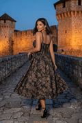 NOIR ELEGANCE | Elegantna Midi Haljina