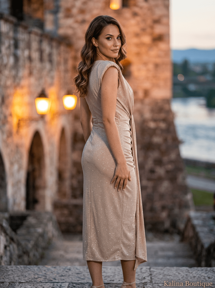 DUNJA | Šampanjac Maxi sa Glitter Detaljem