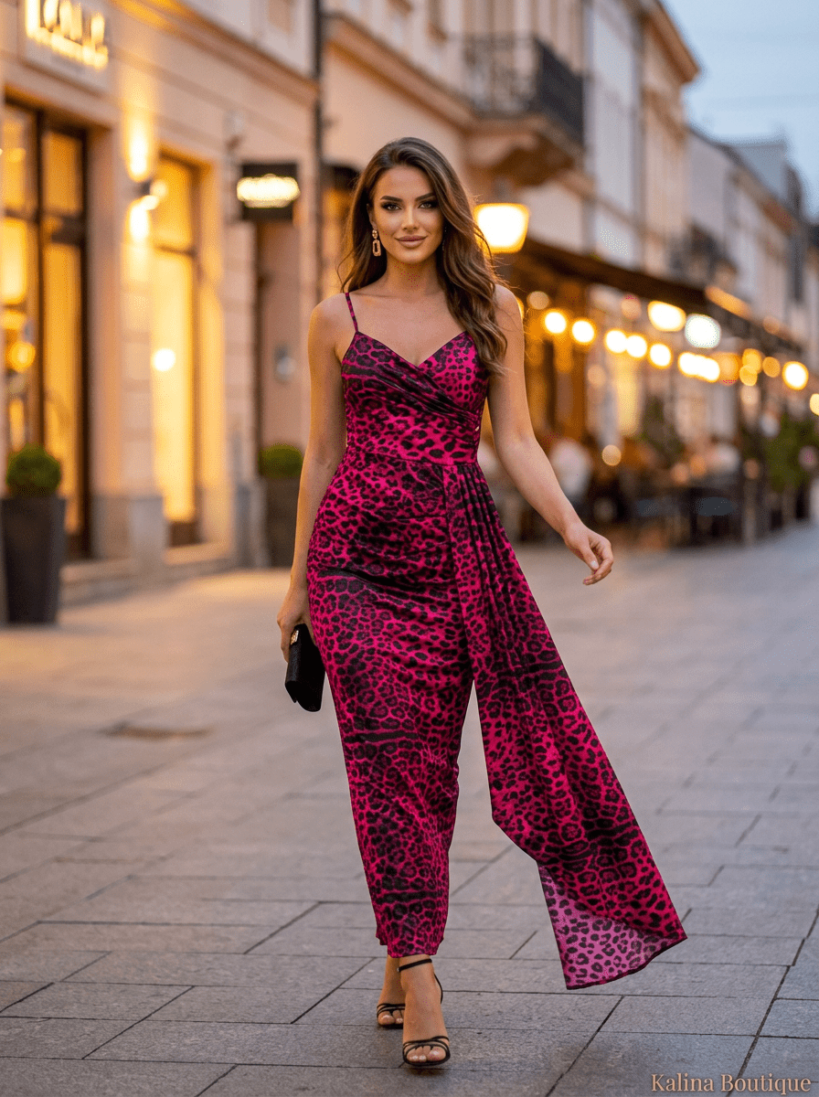 RUBI | Strastvena Pink Leopard Maxi