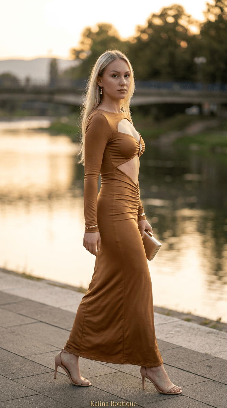 SANDRA GOLD | Atraktivna Maxi Haljina