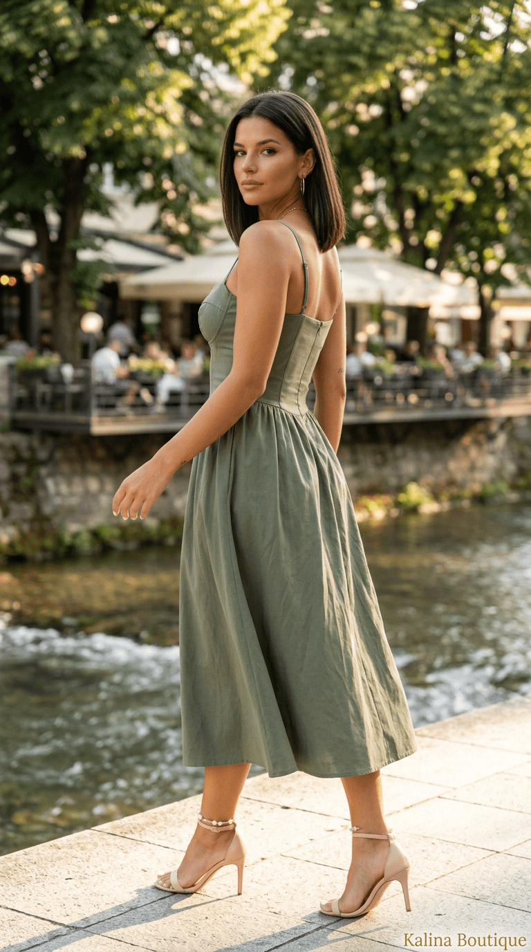 SEVINA | Romantična Midi Haljina